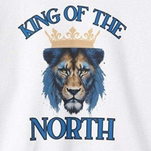 Detroit Lions King Of The North Sweatshirt Retro NFL Crewneck Vintage Fan Gift79 - Picture 2 of 5